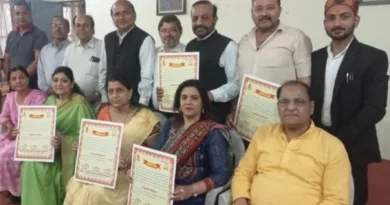 “ब्राह्मण गौरव” सम्मान से सम्मानित हुए नगर के कई ब्राह्मण