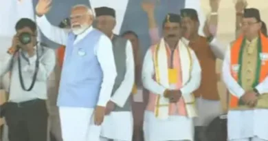 प्रधानमंत्री नरेन्द्र मोदी चुनावी जनसभा को सम्बोधित करने पहुंचे रूद्रपुर