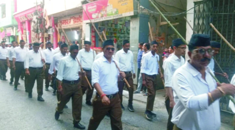 काशीपुर में राष्ट्रीय स्वयंसेवक संघ ने किया पथ संचालन