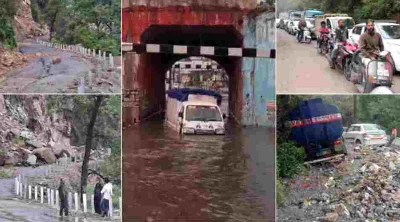 उत्तराखंड में बारिश से हाहाकार, सड़कों पर भारी मलबा आने से रोड बंद