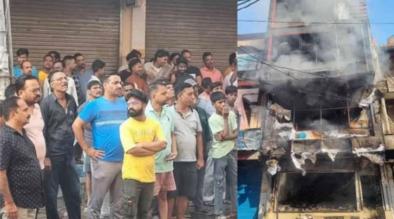 नागपाल इंटर प्राईजेज में सुबह अचानक लगी आग