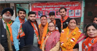 वार्ड नं0 28 में भाजपा प्रत्याशी सीमा टण्डन के पक्ष में निकला समर्थकों का रैला