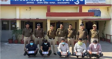 आवास विकास में जुऐ के अड्डे का भण्डाफोड़, 5 जुआरी गिरफ्तार