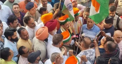भारतीय जनता पार्टी ने निकाली विशाल तिरंगा शौर्य सम्मान यात्रा निकाली