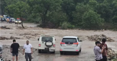 बारिश का दौर शुरू - रामनगर क्षेत्र में नदी नाले उफान पर आये
