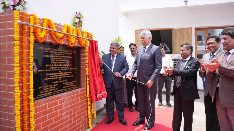 न्यायिक अधिकारियों के लिए नवनिर्मित चार आवासीय भवनों का चीफ जस्टिस हाई कोर्ट उत्तराखंड द्वारा लोकार्पण