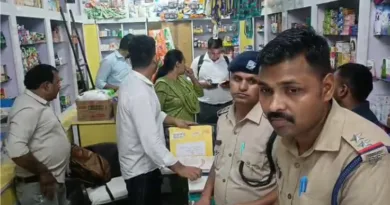 मेडिकल स्टोरों पर छापेमारी, चार स्टोरों का लाइसेंस निलंबित