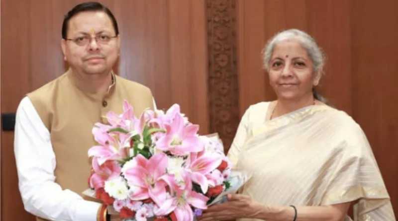 मुख्यमंत्री पुष्कर सिंह धामी ने की वित्त मंत्री श्रीमती निर्मला सीतारमण से भेंट