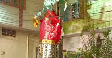 लाहोरियान में कुंऊ पर भी बच्चों ने किया 20 फिट कां रावण दहन