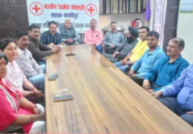 चैती मेला परिसर में निशुल्क रेडक्रॉस चिकित्सा शिविर लगाये जाने के लिए हुई बैठक