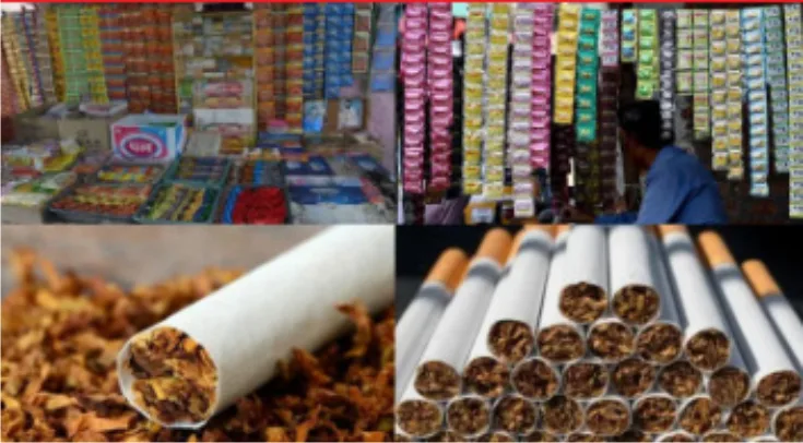 गुटखा सिगरेट की हो रही खुलेआम कालाबाजारी