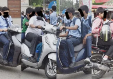 नाबलिग छात्र-छात्राऐं स्कूटर के हैंडल थामे सड़कों पर भर रहे रफ्तार, जिम्मेदार बेखबर