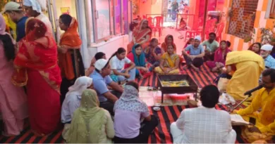 श्री शनि मंदिर की 13वीं वर्षगांठ पर नवग्रह हवन पूजन व प्रसाद वितरण
