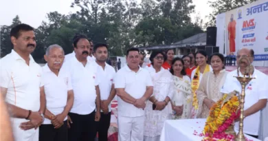 स्पोर्ट्स स्टेडियम में अंतरराष्ट्रीय योग दिवस कार्यक्रम का आयोजन