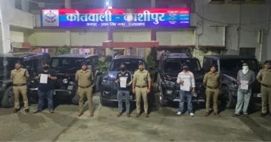 हाईवे पर थार एवं स्कॉर्पियो वाहनों से झुंड बनाकर वाहन चलाकर यातायात नियमों का उल्लंघन करने पर काशीपुर पुलिस का एक्शन