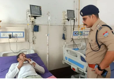 गौकशी प्रकरण में फरार चल रहा आरोपी पुलिस ने मुठभेड़ के बाद गिरफ्तार