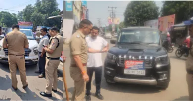 काशीपुर पुलिस की निजी वाहनों पर विभाग, पद एवं राजनीतिक दल के नाम के बोर्ड लगाने वालों पर कार्यवाही