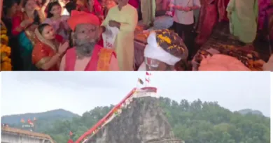 रामनगर में गंगा आरती की तर्ज पर मां कोसी की महाआरती में पांच ब्राह्मणों ने विधि-विधान के साथ की आरती