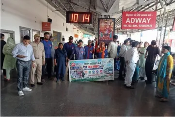 काशीपुर रेलवे स्टेशन पर स्वच्छता जागरूकता एवं जनसंवाद कार्यक्रम आयोजित